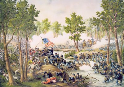 スポッツシルバニアの戦い、1864年5月、Kurz & Allisonの刻印入り 作： American School