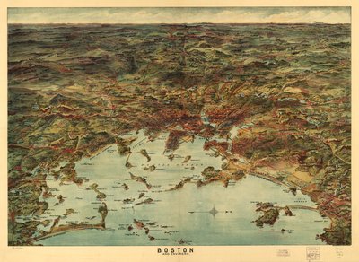 ボストンとその周辺、1905年頃 作： American School