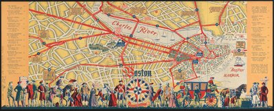 Boston is a browsing town : what to see and how to enjoy your visit, c.1935-45 (color litho) 作： American School