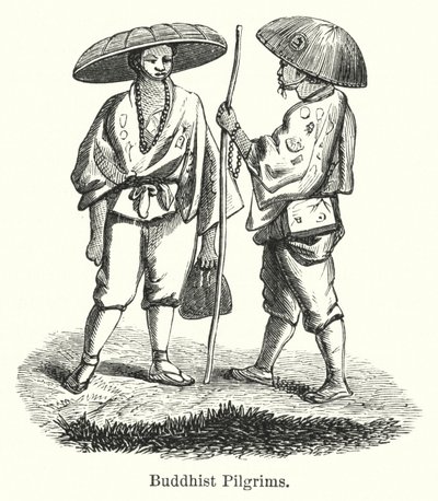 仏教徒の巡礼者たち（彫像 作： American School