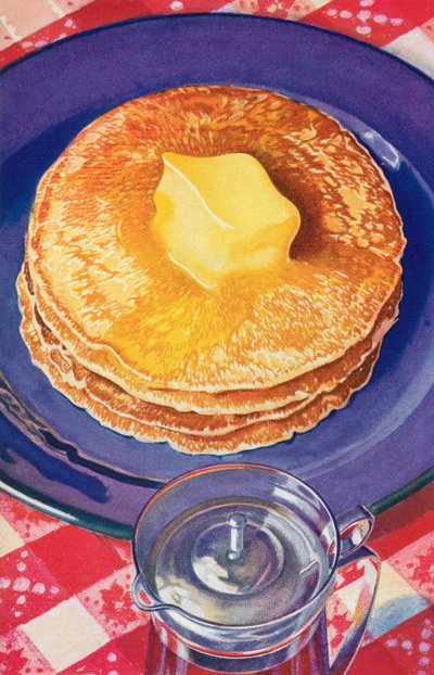 パンケーキの上で溶けるバター 作： American School