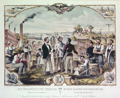 キンメルとフォイト発行の業界別繁栄（1873年） 作： American School