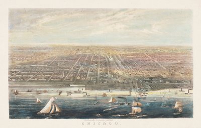 1856年以降のシカゴ港 作： American School