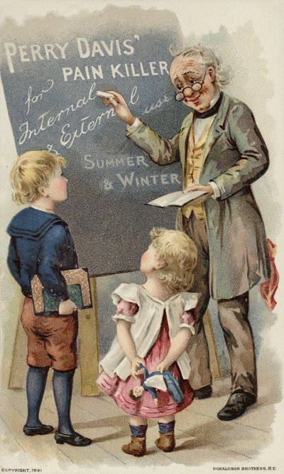 先生と黒板を見て子供たち 作： American School