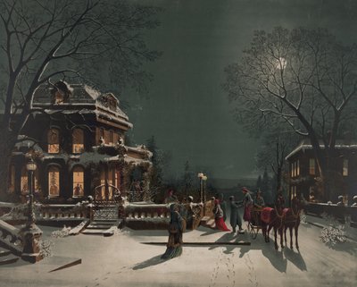 クリスマスイブ、1890年頃 作： American School