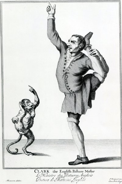 ピアーステンペストから出版された1688年のマーセルスラルーン2世の後に刻まれた「人生の後に描かれたロンドンの都市のクライス」シリーズから刻まれた英国の姿勢メーカー、クラーク 作： American School