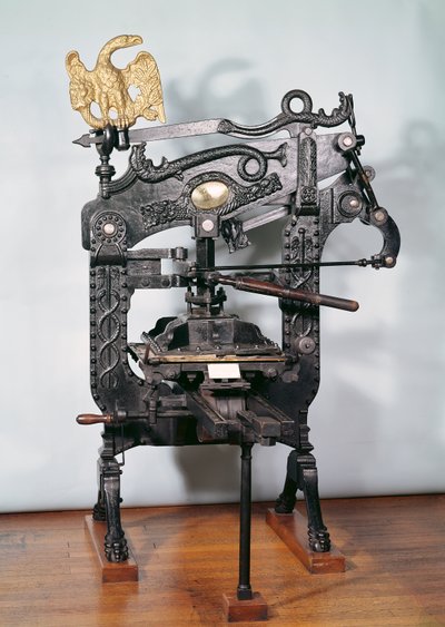 クライマーとディクソンによって作られたコロンビアの印刷機、1837（鉄）（260944も参照） 作： American School