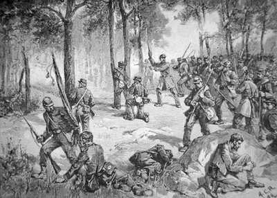 ゲティスバーグの戦いでの南軍の攻撃 作： American School