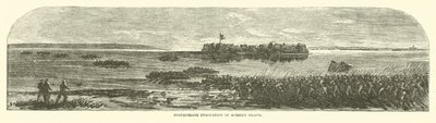 1863年9月、モリス島の南軍による避難 作： American School