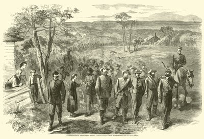 1864年9月、ジョーンズボローからアトランタまで指揮されていた南軍捕虜 作： American School