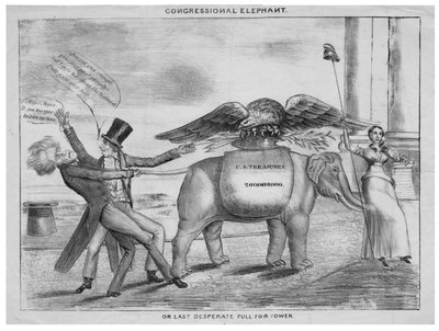 議会の象、または最後の権力奪取、1832年 作： American School