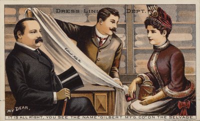 カップルがデパートからドレスの裏地を購入する 作： American School