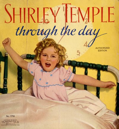 アメリカの雑誌の表紙。シャーリー・テンプル（アメリカの映画女優、6歳のとき）（1929年～）。 作： アメリカの学校