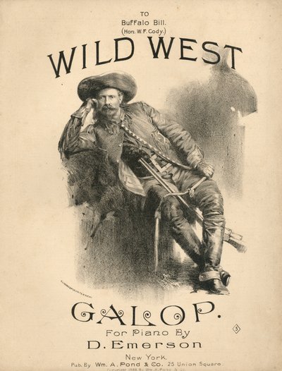 ワイルドウエストギャロップのスコアシートの表紙、1888年 作： American School