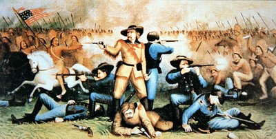 リトルビッグホーンの戦いでのカスターの最後の戦い（6月25日 作： American School