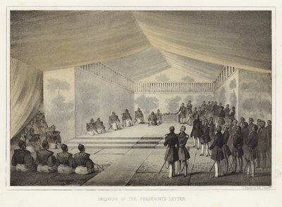 1853年7月14日、日本、久里浜大統領の手紙の配達 作： American School