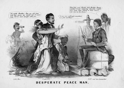 絶望的な平和の男、Currier＆Ives、ニューヨーク、1866年刊 作： American School