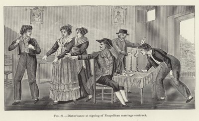 ナポリの結婚契約の調印時の妨害 作： American School