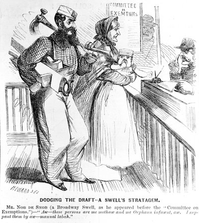 ドラフトをかわす-スウェルズ戦略、フランクレスリーイラストレイテッド新聞、1863年9月19日 作： American School