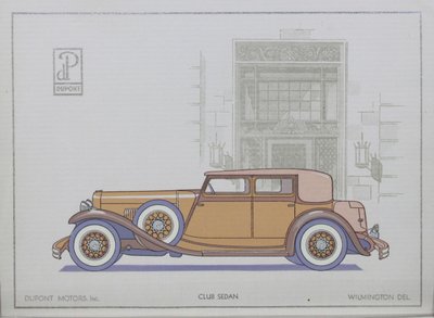 デュポンモーターカー：クラブセダン、1921年 作： American School