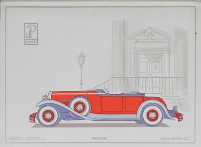 デュポンモーターカー：フェートン、1921年 作： American School