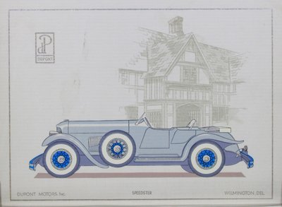 デュポンモーターカー：スピードスター、1921 作： American School