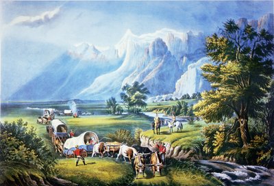 平原を渡る移民たち 作： American School