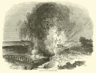 1863年6月、マクファーソンズフロントでの砦の爆発 作： American School