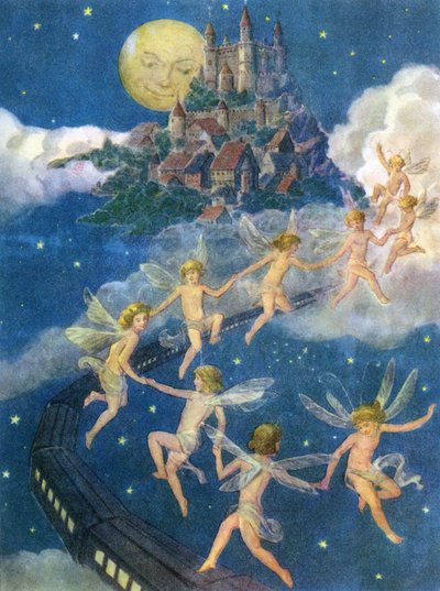天空の城へ飛ぶ妖精たち 作： American School