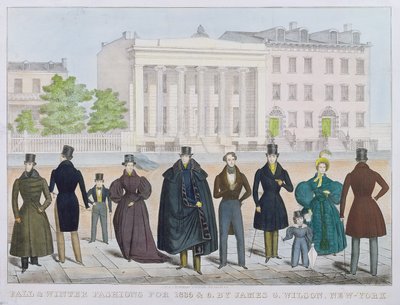 ジェームズウィルソン、ニューヨークによる1835年と1836年の秋と冬のファッション 作： American School