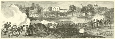 1863年7月、ミシシッピ州ジャクソン前の連邦軍 作： American School