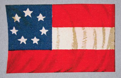 アメリカ連合国の旗（カラーリトグラフ 作： American School