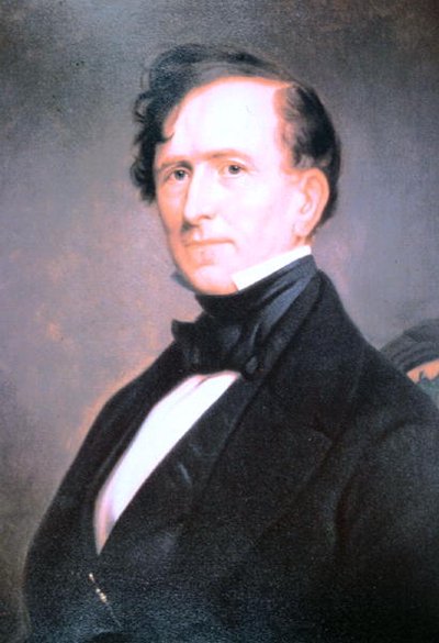 フランクリン・ピアース（1804-69）（カラーリトグラフ） 作： American School