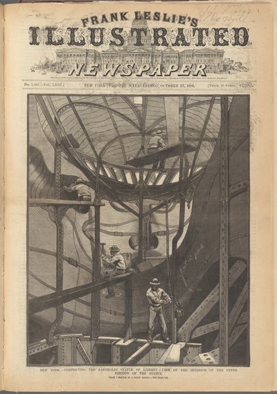 フランクレスリーのイラスト入り新聞の表紙、1886年10月23日 作： American School