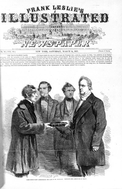 フランクレスリーのイラスト入り新聞のフロントページ1857年3月14日 作： American School