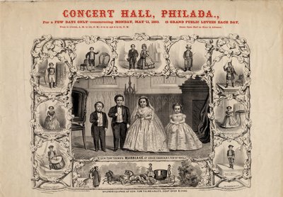トム・サム将軍と妻、コム。ナットとミスミニーウォーレン、パブ。 Currier＆Ives、1863 作： American School