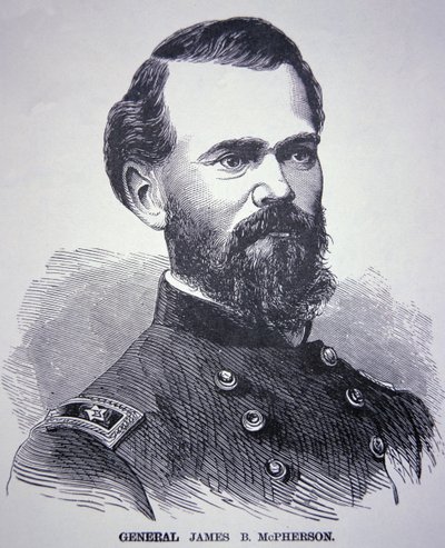 ジェームズ・バードシー・マクファーソン将軍（1828-64）（彫刻 作： American School