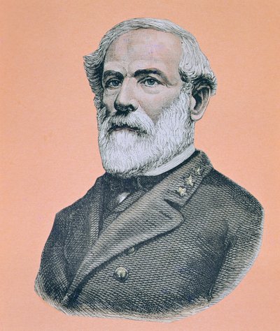 ロバート・E・リー将軍（1807-70）（カラーリトグラフ 作： American School