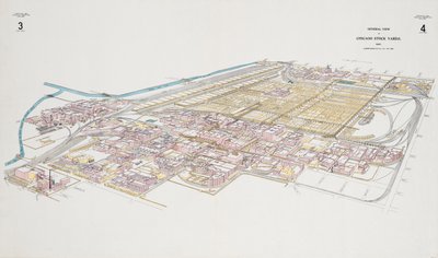 シカゴストックヤードの全景 作： American School