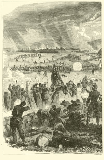 ゲティスバーグ、1863年7月3日、1863年7月 作： American School