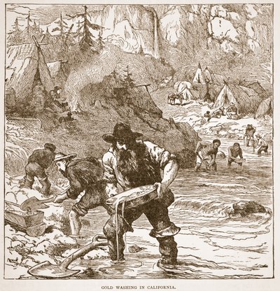 本のパブからカリフォルニアの金の洗濯。 1896 作： American School