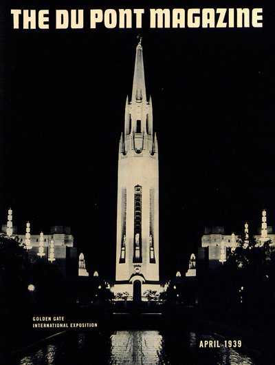 ゴールデンゲート国際博覧会、デュポン誌の表紙、1939年4月 作： American School