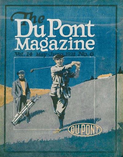ゴルフ、デュポン誌の表紙、1921年5- 6月 作： American School