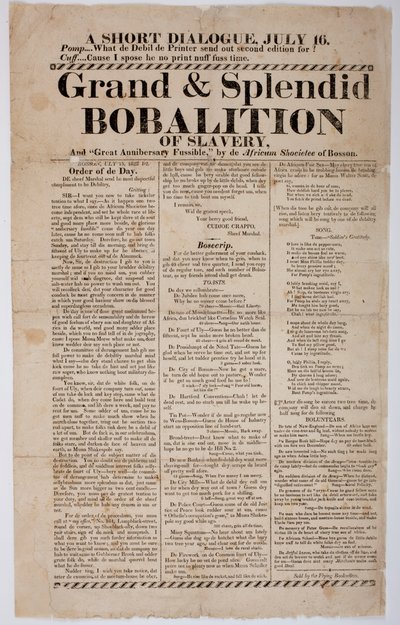 奴隷制の壮大で素晴らしいボバリション、1822年 作： American School