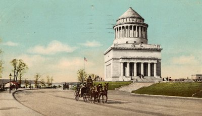 グラントの墓、リバーサイドドライブ、ニューヨーク、c.1900-10 作： American School