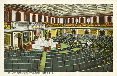 アメリカ・ワシントンDC「Hall Of Representatives」（カラーリトグラフ版 作： American School
