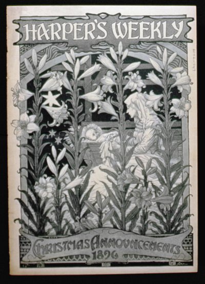 ハーパーズウィークリー、クリスマスのお知らせ1896 作： American School