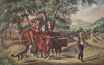 乾杯時、最初のロード、パブ。 1868年、キュリアーとアイブス 作： American School