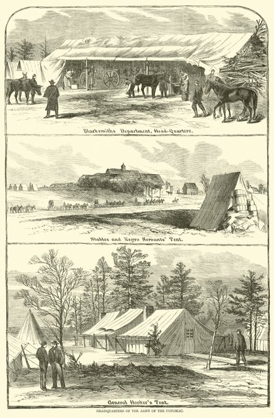 ポトマック軍の本部、1863年1月〜4月 作： American School