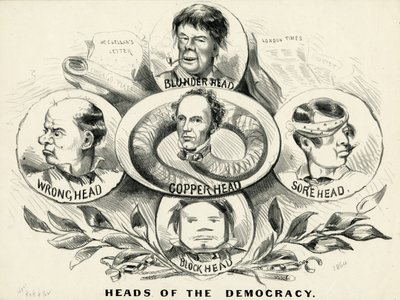 民主主義の責任者、1864年 作： American School